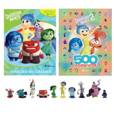 Imagem de Kit de livros disney 2 vol: divertidamente emoções no comando (10 mini