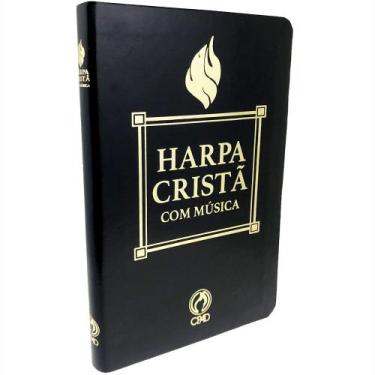 Imagem de Harpa Cristã Com Música luxo GDE Preta - cpad