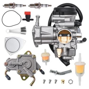 Imagem de Cylinman Carburador adequado para Yamaha Rhino 450 YXR450FA YXR450FH YXR450FSE 4x4 2006-2009 Substitui para 2P5-E4901-01 com bomba de combustível