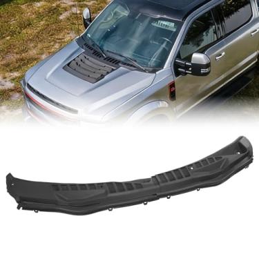 Imagem de DEWHONETE Grelha de painel de limpador de para-brisa adequada para Ford F250 F350 F450 F550 Super Duty 2017-2022 Substituição do painel de inserção da tampa da janela frontal para HC3Z-25022A68-AB