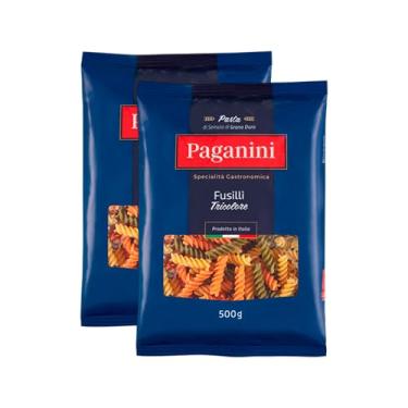 Imagem de Kit 2X: Macarrão Fusilli Tricolore Paganini 500g