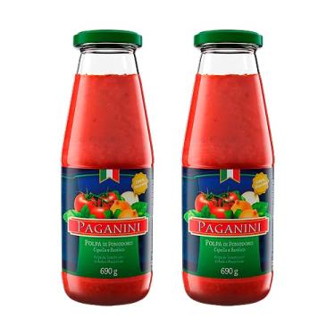 Imagem de Kit 2X: Polpa de Tomate com Manjericão Paganini 690g