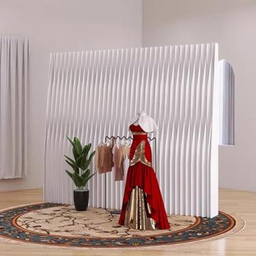 Imagem de Room divider Tela de papel dobrável independente, divisória de privacidade escalável, painel de parede de salão de banheiro para loja de roupas(2x2.4m/6.5X7.8FT)