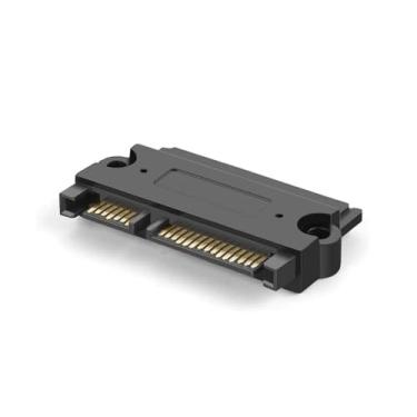 Imagem de Adaptador SATA para SATA HDD, 22 pinos (7+15) macho para extensor fêmea de 22 pinos para HDD de 2,5 polegadas, adaptador conversor Sata fino, preto