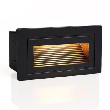 Imagem de Balizador Para Embutir Preto Retangular Externo 3000k Lup52