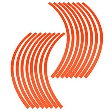 Imagem de Generic Adesivo Refletivo de Fita Decalque de Riscas para Roda de Motocicleta de Carro, Elegante Faixa de Aro de Roda Resistente a UV para Exterior Fresco, 16 Listras para Decoração Durável para