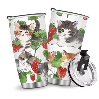 Imagem de Copos isolados Caneca Caneca Reirement Presentes de Aniversário para Homens Pai Avô Meninas Meninos 590 ml Acessórios Essenciais de Viagem Deve Ter Gatos com Alça Gelada Fria