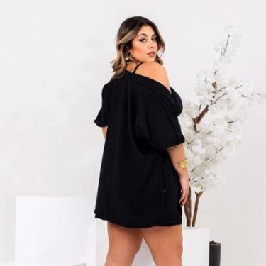 Imagem de Conjunto Feminino Kimono/Cardigan e Short Plus Size - Julia-Feminino