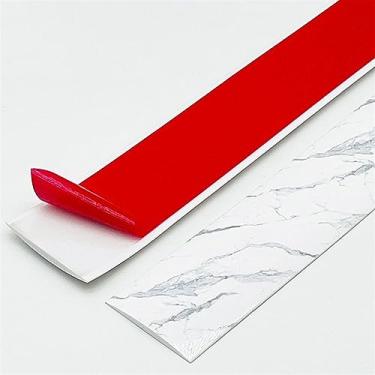 Imagem de GQQGSHOP Tiras de cobertura de piso de 1 m, tiras de transição de piso, barras de limite, tiras de união de piso de perfil de transição de PVC autoadesivas, tira divisória de porta, divisor de piso