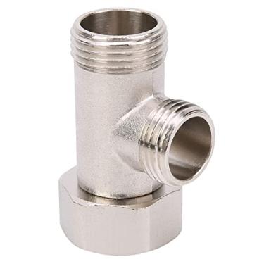 Imagem de Zerodis Adaptador T de Latão de 7/8" para Cabeça de Chuveiro, Válvula Desviadora de 3 Vias Com Conexão de 1/2" para Pistola de Spray de Banheiro, Encaixe de Encanamento de Banheiro