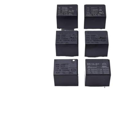 Imagem de Relay GH-1A-5L GH-1A-12L GH-1A-24L GH-1C-5L GH-1C-12L GH-1C-24L 10A 4-pin 5-pin 5V 12V 24V Relay 1Pcs(GH-1C-5L)