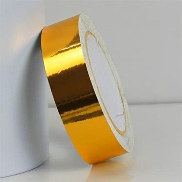 Imagem de GQQGSHOP Faixa autoadesiva de borda de parede de 50 m à prova d'água borda de teto moldura de porta linha de cintura decoração interior cozinha banheiro azulejos Stciker fácil de aplicar (ouro