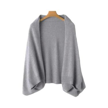 Imagem de Cachecol De Lã 100% Macio E Quente Para Mulheres, Cardigan Pashmina De