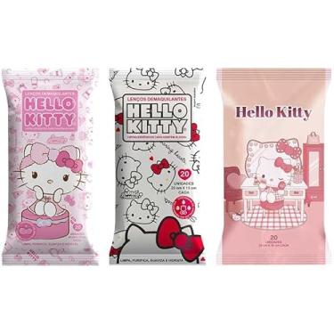 Imagem de TOALHAS DEMAQUILANTES HELLO KITTY 20 FOLHAS CARMEL SORTIDA