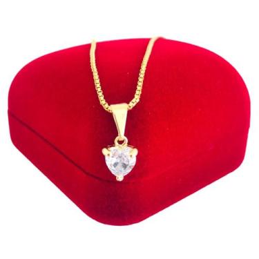 Imagem de Colar Cordão E Pingente Ponto de Luz Zircônia Folheada a Ouro 18k - Di