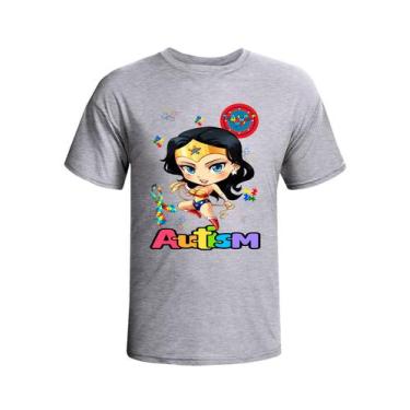 Imagem de Camiseta adulto infantil autista autismo mulher maravilha - Dogs, Cinz