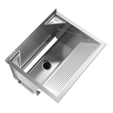 Imagem de Tanque para Lavanderia em Aço Inox de Parede Avulso 500 Super com Suporte 60,8x50,6x43,4cm 68 Litros Inox