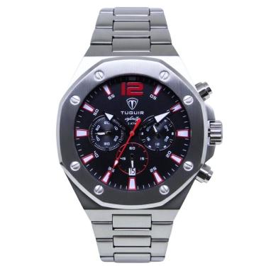 Imagem de Relógio Cronógrafo Masculino de Aço Tuguir Analógico Infinity GCS-1271 Prata e Preto