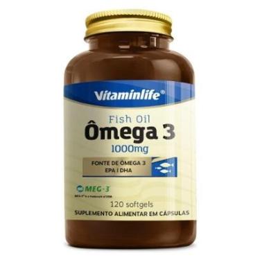 Imagem de Omega 3 Oleo Peixe 1000 Mg 120 Capsulas - Vitaminlife-Unissex