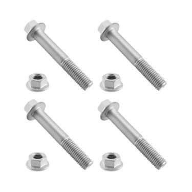 Imagem de Kit de parafusos de montagem de choque dianteiro traseiro adequado para Ford Super Duty F250 F350 4x4 caminhões 1999 2000 2001 2002 2003 2004, inclui 4 porcas e 4 parafusos