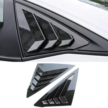 Imagem de Persianas de janela traseira para sedã Civic de 11ª geração, compatível com acessórios Honda Civic 2022-2026, persianas de janela lateral traseira exterior do carro, persianas, cobertura de