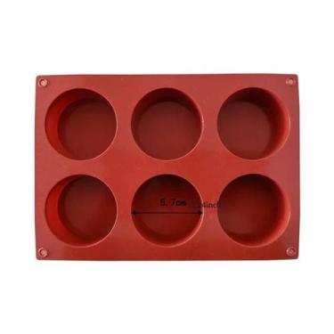 Imagem de Molde De Silicone Artesanal Em Formato De Bolo Circular Para Sabonete 