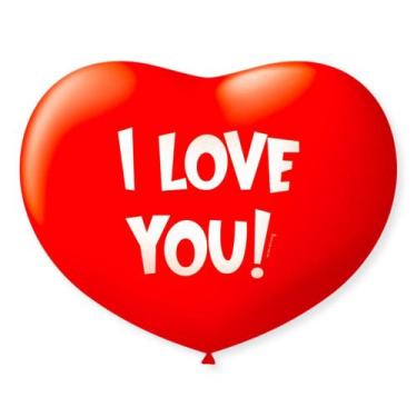 Imagem de Balão Látex São Roque Decorado I Love You 9" C/25 Unidades - Balões sã
