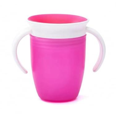 Imagem de Copo de Treinamento Anti-Vazamento para Bebê, 360 Graus, Verde, Plástico PP e Silicone, 200ml, Com Alças Ergonômicas, Livre de BPA, Para Crianças Acima de 6 Meses (ROSA)