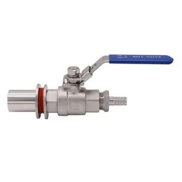 Imagem de Kit de válvula de esfera sem solda para fermentação caseira Home Brewing com mangueira de 1/5.1 cm 3/20.3 cm farpa de aço inoxidável 304 1/5.1 cm NPT porta completa acessórios de fabricação de cerveja