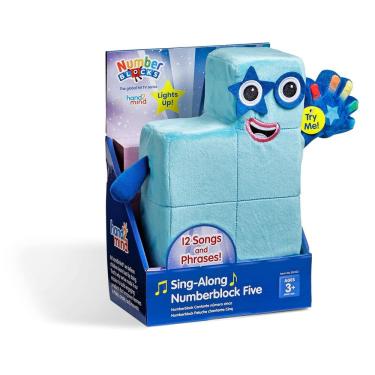 Imagem de Brinquedo de pelúcia hand2mind Sing-Along Numberblock Five com luz