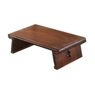 Imagem de Mesa de canto chinesa baixa mesa de chá quatro longos móveis para quarto de hóspedes mesa de centro velha mesa lateral de madeira (tamanho: 110 x 55 x 30 cm) (uma cor 60 x 40 x 30 cm)