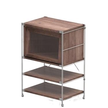 Imagem de Armário lateral de revista de aço inoxidável, prateleira de armário de TV para quarto e sala de estar (cor: gaveta de 83 x 38 x 35 cm) (60 x 40 x 86 cm)