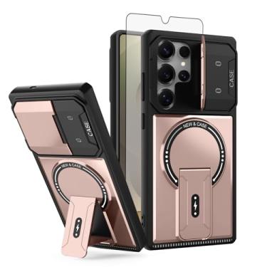 Imagem de Furiet Capa para celular Samsung Galaxy S24 Ultra 5G com capa de lente e protetor de tela, carregamento sem fio, suporte Magsafe, à prova de choque, capa fina híbrida de silicone macio para S24Ultra