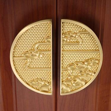 Imagem de HHHJQFAAT 1 conjunto de puxadores de móveis semicirculares puxadores e puxadores redondos de latão para armário puxadores de gaveta puxadores de guarda-roupa puxadores de porta x (tamanho : 3) (2)