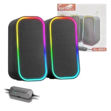 Imagem de Caixa De Som Alto Falante RGB Bluetooth 6w - Computador Notebook