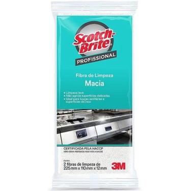 Imagem de Fibra de Limpeza SCOTCH Brite 3M Branca Macia 2 Unidades