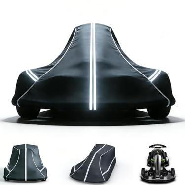 Imagem de Capa Go-Kart, dimensões 55 L × 83 L × 71 A, compatível com Segway Ninebot Gokart Pro feita de tecido Oxford impermeável revestido de prata 400D resistente à prova de poeira, design portátil para uso