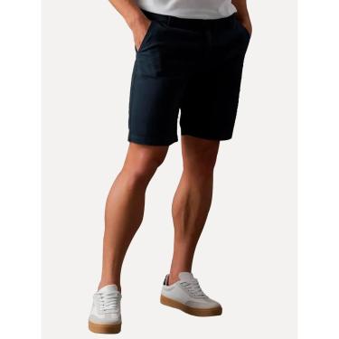 Imagem de Bermuda Calvin Klein Jeans Masculina RE Issue Label Azul Marinho-Masculino