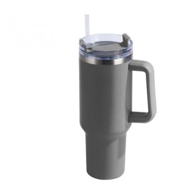 Imagem de Caneca térmica Copo de aço inoxidável com tampa de palha 1.2L - J-One