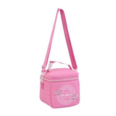 Imagem de Lancheira Térmica Color Up Meninas Juvenil Escolar Glitter Cor:Chiclet