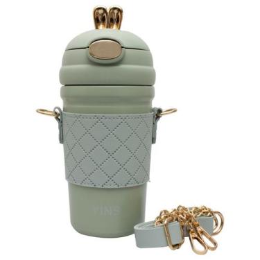 Imagem de Garrafa Térmica Rabbit Aço Inox 410ml Squeeze Esportiva - Yin'S, Verde