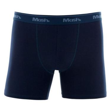 Imagem de Kit C/ 3 Cuecas Boxer Longa Mash 070.40, Azul, Marinho, G