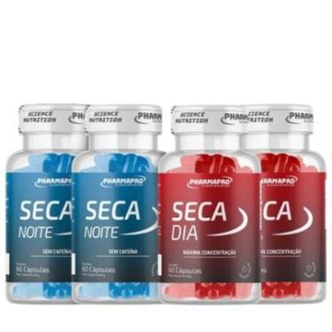 Imagem de Kit Pharmapro Seca Dia e Seca Noite 4 Frascos com 60 Cápsulas Cada Suplemento Alimentar-Unissex