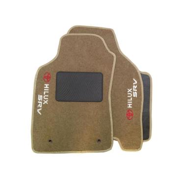 Imagem de Kit Tapete Carpete Para Hilux Srv 2005 Até 2011 Caramelo