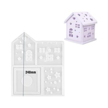 Imagem de Molde De Silicone 3D Para Casa, Árvore De Natal, Estrela E Coração, Pa