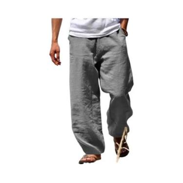 Imagem de Calças De Praia Masculinas De Verão Respiráveis, Soltas, Retas, Casuai