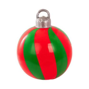 Imagem de Conjunto De Bolas Infláveis De Natal Para Decoração Externa Com 2 Vara