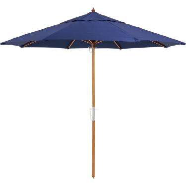 Imagem de Ombrellone Central Treviso em Madeira 2,40 metros Azul Marinho Bel