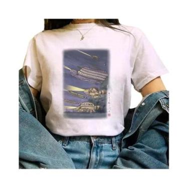 Imagem de Camiseta Feminina Harajuku Miyazaki Hayao Kawaii Totoro Studio Ghibli 