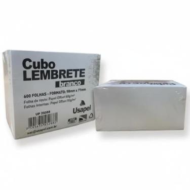 Imagem de BLOCO CUBO LEMBRETE BRANCO 600FL 98mm x 79mm - USAPEL
